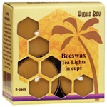 Aloha Bay Beeswax Tea Lights In Cups - Unscented