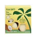 Aloha Bay Coconut Wax Tea Lights In Cups Unscented Cream