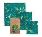 Bee's Wrap Reusable Food Wraps Assorted 3 Pack Ocean