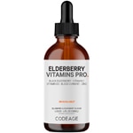 Codeage Organic Black Elderberry Liquid + Vitamin C D3 Zinc Supplement for Kids & Adults - Immune Complex