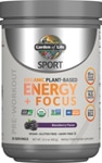 Garden of Life Sport Organic Plant-Based Energy plus Focus - NSF Certified for Sport Blackberry