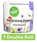 Natural Value Bathroom Tissue 100% Recycled 2 Ply 500 Sheets