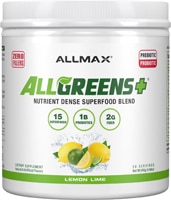 ALLMAX Nutrition Allgreens+ Superfood Blend With Probiotics Lemon Lime
