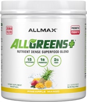 ALLMAX Nutrition Allgreens+ Superfood Blend With Probiotics Pineapple Mango