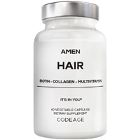 AMEN Hair Vitamins - 10 000 mcg Biotin - Collagen - Vitamins - Pantothenic Acid - Zinc - Inositol