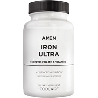 AMEN Iron Ultra Supplement + Copper Folate Vitamin C & B12 Ferrous Sulfate