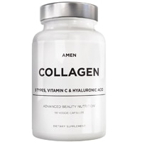 AMEN Multi Collagen Peptides with Vitamin C & Hyaluronic Acid - Hydrolyzed Collagen Protein Supplement