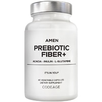 AMEN Prebiotic Fiber+ Organic Acacia Fiber & Chicory - Inulin - L-Glutamine - Vegan - Non-GMO