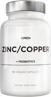 AMEN Zinc & Copper & Probiotics - Zinc Picolinate 50 mg - Vegan Supplement