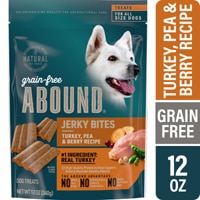 Abound Grain Free Jerky Bites for Dog & Puppy Turkey Pea & Berry