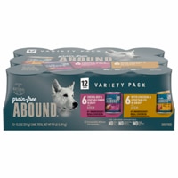 Abound Wet Dog Food Grain Free Beef and Chicken Stew Variety Pack