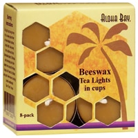 Aloha Bay Beeswax Tea Lights In Cups Honey