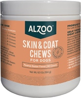 Alzoo Skin & Coat Supplement For Dogs Soft Chews Peanut Butter