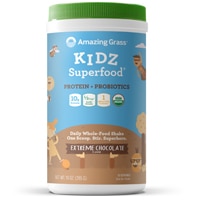 Amazing Grass Kidz Superfood Protein + Probiotics Drink Mix Powder Extreme Chocolate