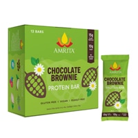 Amrita Plant Protein Bars with Fiber Chocolate Brownie