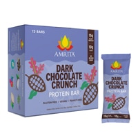Amrita Plant Protein Bars with Fiber Dark Chocolate Crunch