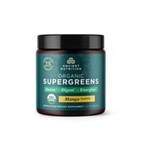 Ancient Nutrition Organic SuperGreens Powder Detox Digest Energize, 12 Servings Mango