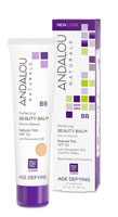 Andalou Naturals Age Defying Perfecting BB Beauty Balm Natural Tint SPF 30