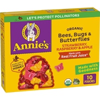 Annie's Organic Fruit Snacks Bees Bugs & Butterflies Strawberry Raspberry & Apple