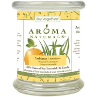 Aroma Naturals Soy Candle Medium Glass Ambiance - Orange & Lemongrass