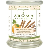 Aroma Naturals Soy Candle Medium Glass Peace Pearl - Orange Clove & Cinnamon