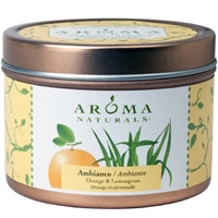 Aroma Naturals Soy Tin Candle Ambiance Orange & Lemongrass