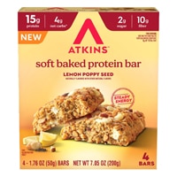Atkins Soft Baked Protein Bar Lemon Poppyseed