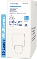Attitude Liquid Laundry Detergent 2X Concentrated 80 Loads ECO Refill Wildflowers
