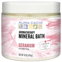 Aura Cacia Aromatherapy Mineral Bath Comforting Geranium