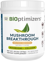 BIOptimizers Mushroom Breakthrough - Mushrooms + Collagen Powder Salted Caramel