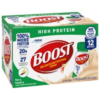BOOST 20g High Protein Nutritional Drink Shakes Very Vanilla