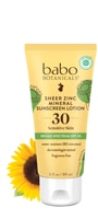 Babo Botanicals Sunscreen Lotion Clear Zinc SPF 30 Fragrance Free