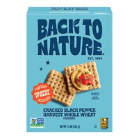 Back To Nature Harvest Whole Wheat Crackers Cracked Black Pepper