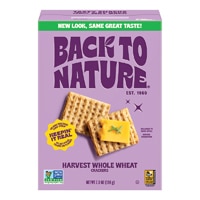 Back To Nature Harvest Whole Wheat Crackers Sea Salt