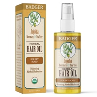 Badger Organic Jojoba Rosemary & Tea Tree Herbal Hair Oil