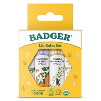 Badger Organic Lip Balm Variety 4 Pack Yellow