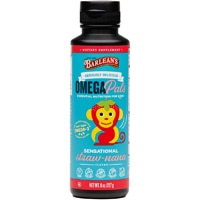 Barlean's Kids Omega Pals Flaxseed Oil Vegan StrawNana