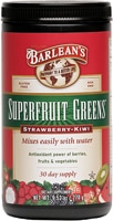 Barlean's Superfruit Greens Powder Formula Strawberry Kiwi