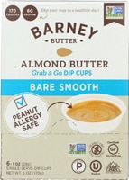 Barney Butter Non-GMO Almond Butter Bare Smooth Grab & Go Dip Cups