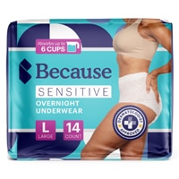 Because Overnight Bladder Control Underwear - 14 Pairs - Large