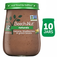 Beech-Nut Naturals Baby Food Puree 6+ Months Banana Blueberries & Green Beans