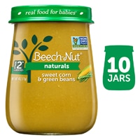 Beech-Nut Naturals Baby Food Puree 6+ Months Sweet Corn & Green Beans