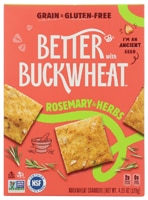 Better with Buckwheat Crackers Gluten Free Grain Free Rosemary & Herbs