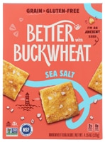 Better with Buckwheat Crackers Gluten Free Grain Free Sea Salt