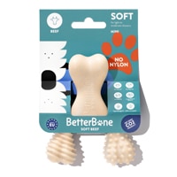 BetterBone Dog Bone Chew Toy Soft Beef - Mini