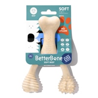 BetterBone Dog Bone Chew Toy Soft Beef - Small