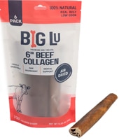 Big Lu Natural Dog Treats 6" Beef Collagen Sticks Air Dried