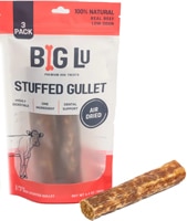 Big Lu Natural Dog Treats Beef Stuffed Gullet Air Dried