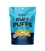 Bixbi Liberty Ruff Puffs Dog Treats Light & Crunchy Sweet Potato & Apple