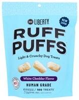 Bixbi Liberty Ruff Puffs Dog Treats Light & Crunchy White Cheddar